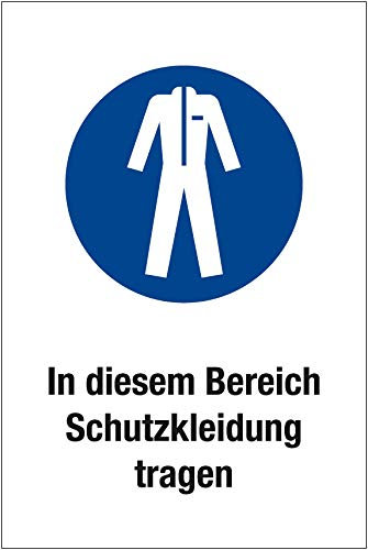 Gebotsschild In diesem Bereich Schutzhandschuhe tragen - Folie selbstklebend - 20x30 cm
