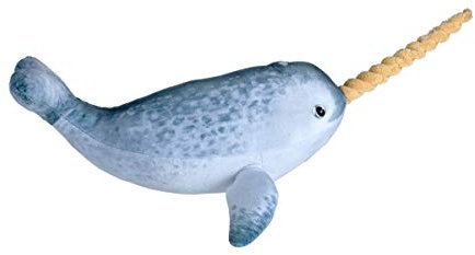 Wild Republic Living Ocean Mini Narwal, Wal-Kuscheltier, Schlaftier für Babys, Gastgeschenk für die nächste Babyparty, Füllung und Stoff aus recycelten Wasserflaschen, 30 cm