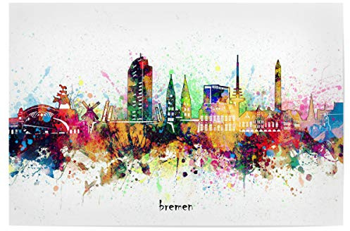 artboxONE Poster 30x20 cm Städte Bremen Skyline Artistic - Bild Bremen Bremen Skyline Cities