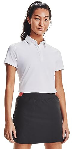 Under Armour Womens Zinger Short Sleeve Polo Breathable White/Silver 16