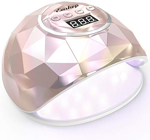 UV Light for Nails Lamp - Easkep 86W UV LED Nail Lamp Gel Nail Polish Curing Dryer for Salon 4 Timer Setting Auto Sensor Machine (Gold)