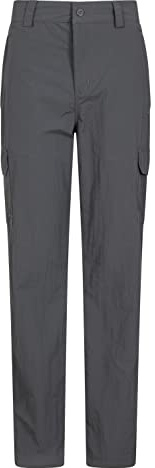 Mountain Warehouse Explore Mens Cargo Trousers - Long Length, UPF 50+, Multiple Pockets Pants - for Spring Summer, Walking, Hiking, Outdoors & Trekking Grey (Long Length) Men's W30