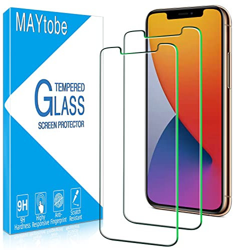 MAYtobe [2 Pack] Screen Protector For iPhone 11 Pro Max/iPhone XS Max 6.5-Inch Tempered Glass, Case Friendly, 9H Hardness, Bubble Free, Anti Scratch, Ultra Resistant