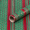 Natürlich verpacken Weihnachtspapier Traditionell, Grün und Rot, Geschenkpapier, glatt - 1 Rolle 0,7 x 10 m