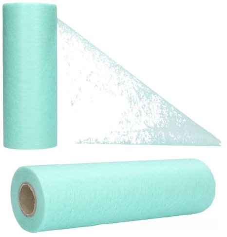 AmaCasa Vlies Tischband Tischläufer für Hochzeiten, Kommunionen, Taufen und Allen Feierlichkeiten Maße: 17,5cm/25m Rolle (Mint, Vlies)