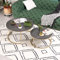 hitsuki Couchtisch Rund 2er Set, Marmor Couchtisch Gold Metallgestell Wohnzimmertisch Schwarz, Beistelltisch Metall，Satztische fürs Wohnzimmer, Schlafzimmer, Balkon (Schwarz & Gold)