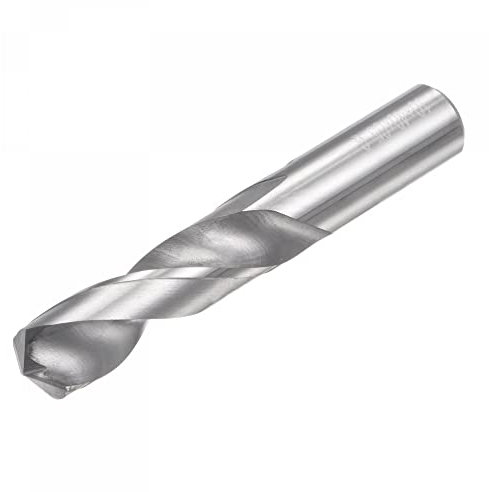 sourcing map Solid Carbide Drill Bits, 10mm C2/K20 Tungsten Carbide Jobber Drill Bits Straight Shank Drilling Tool for Stainless Steel Aluminum Iron Metal Plastic