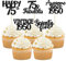 Gyufise 30 Pack Gold Glitter 75th Birthday Cupcake Toppers Vintage 1950 Cake Toppers Hello 75 Cake Topper Sixty Five 75 & Fabulous Cupcake Picks 75th Birthday Cake Decorations Supplies