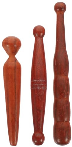 Beavorty Foot Massage Stick 6.00 Inch Wooden Tools for Therapy and Circulation Relief at Home Set of 3