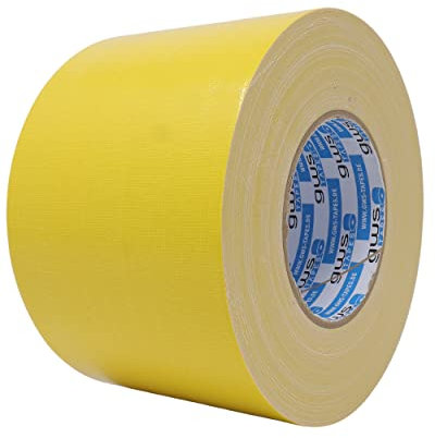 gws Premium Gewebeband, Panzertape mit exzellenter Klebkraft, UV-beständig, wasserfestes Packatape, 80 Mesh-Gewebe, Gewebeklebeband zur vielseitigen Anwendung (1, gelb, 50 m x 100 mm)