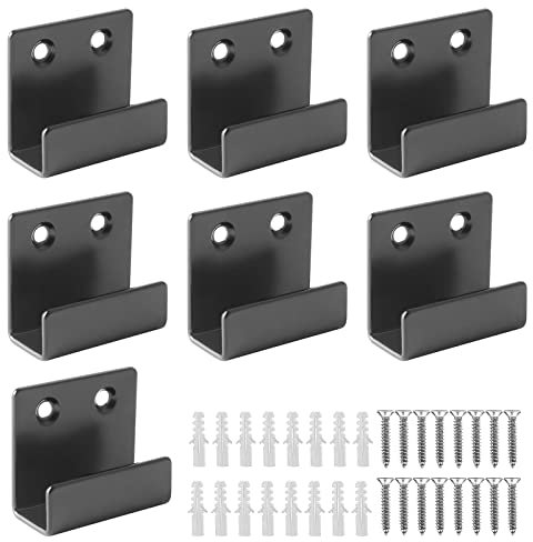 Btstil Ceramic Tile Display Bracket, U Bracket Tile Hanger Wall Picture Mirror Hooks, Stainless Steel Heavy Duty Wall Hooks with Screws & Expansion Tubes (25mm-8P)