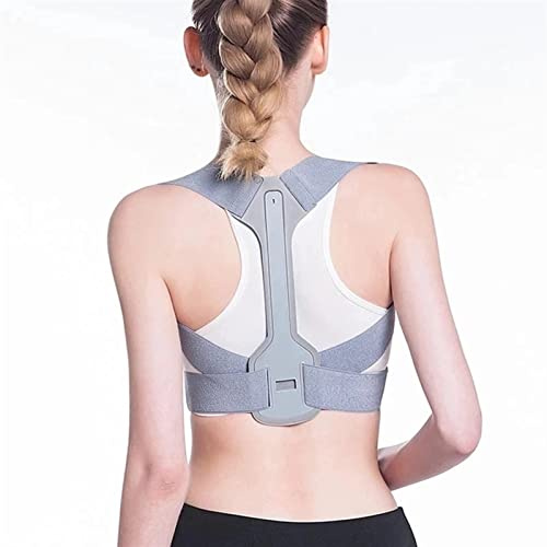 Verstellbarer Körperhaltungskorrektor Rücken Schulter Gerade Orthopädischer Stützgürtel For Schlüsselbein Wirbelsäule Männer Frauen Rückenstütze (Color : Light Grey, Size : Medium) (Light Grey XX