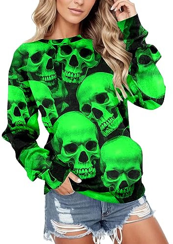 Dwevkeful Damen Sweatshirt Bequeme Dünne Leichte Oversize Streetwear Pullover Shirts Tops Herbst Winter Casual Locker Oberteile Sport