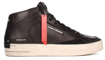 Crime London Art. SK8 DELUXE MID Scarponcino uomo nero in pelle