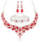 TOEECYTropfenform Kristall Schmuckset Halskette Ohrringe Armband Elegant Luxuriös Hochwertig Strasssteine Damenschmuck