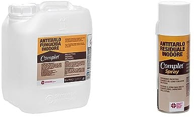 Complet Antitarlo Fungicida Protettivo Inodore Incolore - 5000 Ml & Antitarlo Fungicida Protettivo Inodore Incolore - 200 Ml, 1 unità, 1