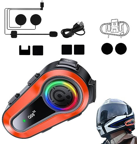 SOYDAN Helme Lautsprecher mit Mikrofon | 5.0 Motorrad Wireless Helme Kommunikationssysteme – Freisprecheinrichtung IPX6 wasserdichte Funktionen für Motorräder, Schmutz