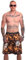 Yakuza Herren Skull Theme Badeshorts, Bunt, L