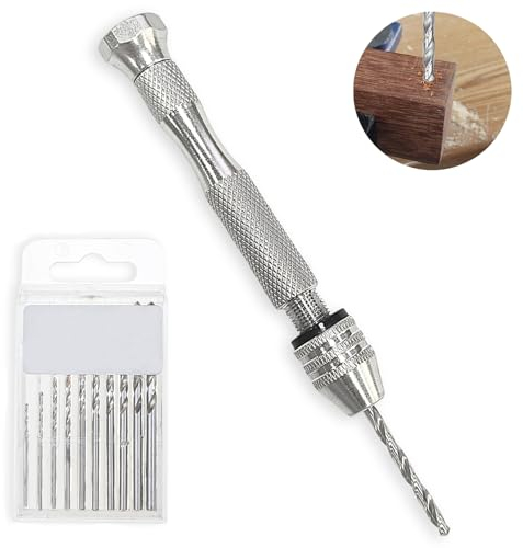 Kit De Perforación Manual, Pin Vice Mini Drill Set Para Moldes De Fundición De Resina, Hobby Drill Que Contiene Brocas De Torcer De 0.8-3 mm, Taladro Manual Pequeño Para Manualidades Talling Diy