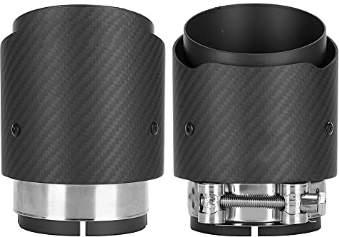 Carbon Fiber 80mm Einlass 101mm Auslass Tail Throat Matte Auspuffrohrspitze für CX5 CX4 (Alles mattschwarz)