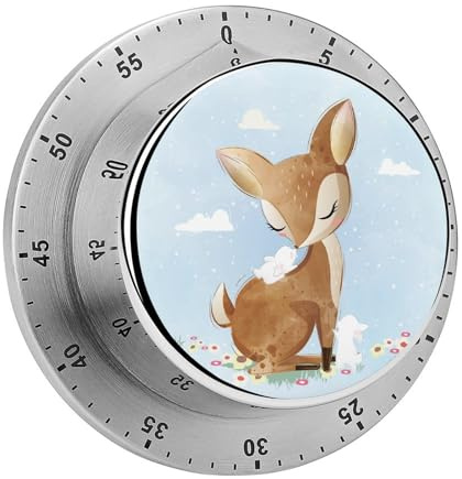 Magnetischer Timer Niedlicher Hirsch Küchentimer Countdown Countup Timer Für Klass Kochen Lernen 8cm