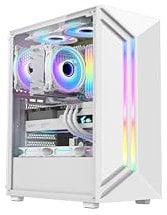 Vida Apollo M White ARGB Gaming Tower Case - Micro ATX, ABS, SPCC, Tempered Glass