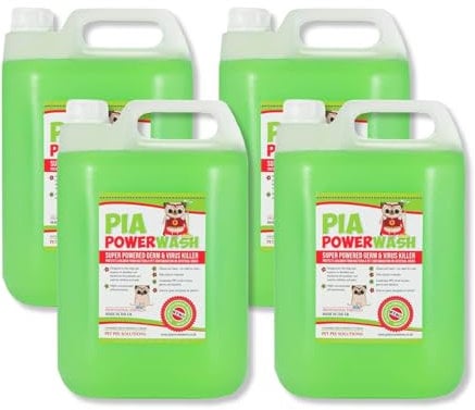 PIA Power Wash 4x5ltr Bottle, Artificial Grass Cleaner for your Garden. Spray on Astro Turf Cleaner and Disinfectant for Fake Grass. Pet and Dog Urine Odour Remover for Artificial Turf in your Garden.