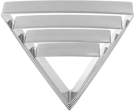sourcing map Ensemble d'emporte-pièces triangulaires en acier inoxydable de tailles assorties pour pâtisserie, fondant, gâteau