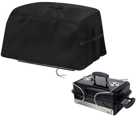 Aidetech Grill Cover Fit for Weber Go-Anywhere Charcoal Grill,Waterproof Portable Charcoal Grill Cover,Outdoor Small BBQ Smoker Grill Cover (12 D x 20 W x 15 H)