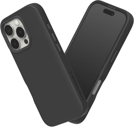RhinoShield SolidSuit Case Kompatibel mit [iPhone 16 Pro Max] | Stoßabsorbierendes Slim Design Schutzhülle mit Premium-Matt-Finish, Kameratasten-Aussparungs-Design - Schwarz