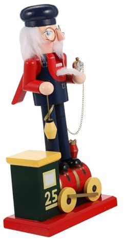 CAXUSD Schiaccianoci in Legno Per Natale Statuina Vintage Da Tavolo Figura Artigianale Dipinti A Mano Per Ornamento Festivo