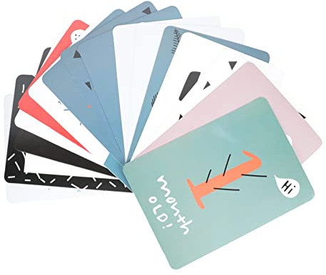 Abaodam 20st Foto Gedenk Karte Geburtstag Meilenstein Monatliche Babyfoto-requisiten Willkommensdekoration Für Babys Schwangerschaftsankündigungskarten Karten Für Das Babyalter Papier