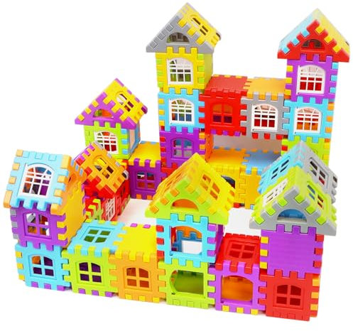 Zefphxs kit Costruzioni per Bambini 310 pezzi Giochi Costruzioni, Giocattoli STEM ad incastro costruzioni per bambini 2 3 4 5 anni