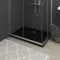 Xichuzi Plato de Ducha, Cabina De Ducha, Borde Plato Ducha, Mampara Plato De Ducha, Antideslizante Ducha, Rectangular Negro ABS 80x110 cm