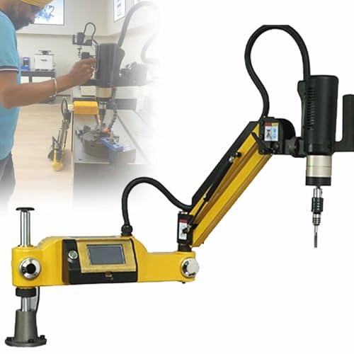 M3-M16 Elektrische Gewindebohrmaschine 600w,360° Flexiblem Arm Universelle Bohr Und Gewindeschneidmaschine,Arbeitsradius: 1000 mm,0-312 U/min,mit 8 Spannzangen