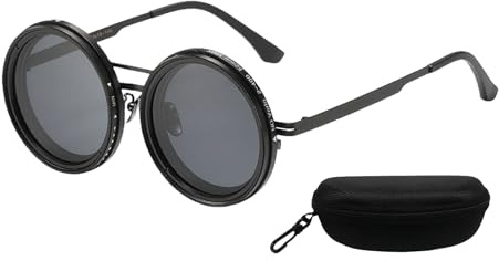 VIVIWI Runde polarisierte Brille, verstellbar, dimmbar, Sonnenbrille, Outdoor, Angeln, Brille für Strand und Outdoor-Aktivitäten, langlebig