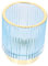 Housoutil Pot À Crayons En Verre Épais Organiseur De Maquillage Porte-Pinceaux Porte-Stylos De Bureau Porte-Marqueurs Porte-Crayons Porte-Gobelets Porte-Crayons De Bureau Bleu