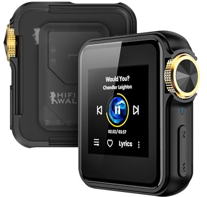 HIFI WALKER H2 Mini MP3 Player with Bluetooth aptX, Hi-Res Audio Player with ESS9218 DAC, Portable Clip Music Player, 1.54 Touch Screen, DSD FLAC Lossless Player, 64GB Included