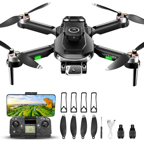 HYTOBP S165 Drohne mit Kamera 1080P für Erwachsene & Anfänger - 2-Kamera-System, 40 Min Flugzeit (3 Akkus), 5G WiFi, One-Key Start, Klappbares Mini-Drohnen Set(Standard)
