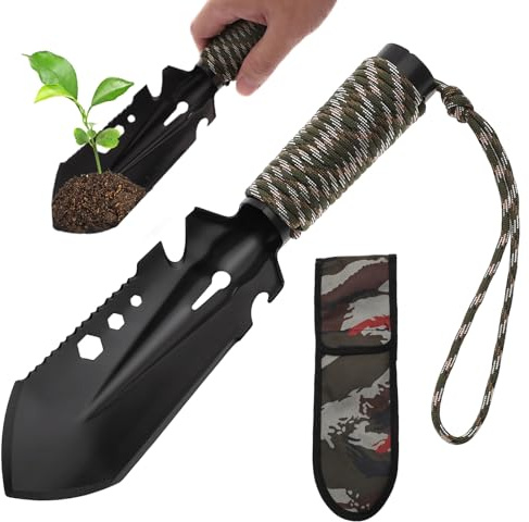Lvjkes Paletta giardinaggio, 9 in 1 Paletta da giardinaggio multiuso ultraleggera, Con borsa da trasporto impermeabile, Adatta per campeggio all'aperto, giardinaggio, attività in spiaggia