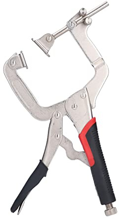 KIMISS Right Angle Clamp for Woodworking and Pocket Hole Joinery Pocket Hole Clamp 2 in 1 Function 180° Rotation High Hardness Antislip Handle Wood Right Angle for Woodwork