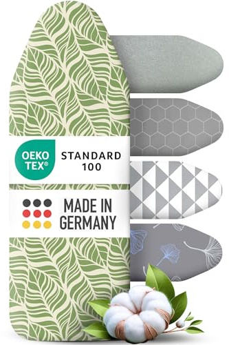 arteneur® - Made in Germany Ironing Board Cover 150x50 | Heat Reflective | Elastic Band | OEKOTEX100 | 5 Sizes | Ironing Board Cover for Steam Irons | Ironing Table Cover XXL Botanical