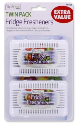 Fridge Odour Absorbers Twin Pack | Powerful Activated Charcoal Deodorizer | Natural, Long-Lasting Smell Eliminator for Refrigerator