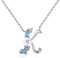 VIKI LYNN Damen Initiale Halskette Buchstabe K Alphabet Anhänger Schmuck 925 Sterling Silber und Zirkonia Anfangsbuchstaben Personalisierte Geschenke für Mädchen Frauen