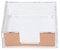 MultiBey Haftnotizen, Notizblock-Halter, Spender, Roségold, mit transparentem Schreibtischzubehör, Organizer, Zubehör für Büro, Zuhause, Schulen (Roségold)