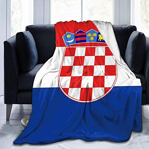 YuLiZP Decke Wohn Kuscheldecken,Fleece Decke Werfen Warme Decken Für Bett Couch Stuhl Wohnzimmer Ganzjahresdecke Für Bett Couch Sofa Flagge Kroatiens Zur Diskussion 50x40 inch