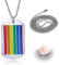 Rainbow - Colgante para mujer, collar de arco iris, collar para hombre, de acero inoxidable, etiqueta personalizada, para hombres, placa de arco iris, colgante Lgbt, colgante arco iris, colgante,