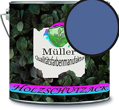 Holzschutzlack Holzlack Holzlasur wetterbeständiger Langzeitschutz Wetterschutzfarbe Holzschutzfarbe RAL 5023 Fernblau // Müller Qualitätsfarbenmanufaktur