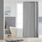 Furlinic Rideau de Douche,Anti Moisissure,Gris,Petit,Tissu Polyester,Imperméable,Rideaux Baignoire Lavable en Machine,85 x 180cm,6 Crochets