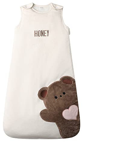 Owlivia Baby Schlafsack, 100% Bio Baumwolle Kleinkind Schlafsack, TOG 2.5 Unisex Tragbare Decke für Winter (2.5 Tog Braunbär, 0-6 Monate)